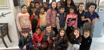 Crianças do projeto A Escola vai ao Museu visitam a Casa de Cultura